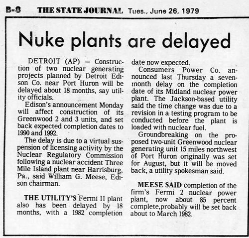 Greenwood Nuclear Power Plant (Cancelled) - June 1979 Plants Delayed (newer photo)